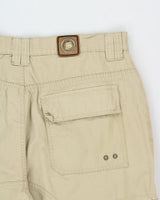Vintage Y2K 00s Enyce Desert Khaki Grid Canvas Relaxed Fit Wide Leg Cargo Trousers - W36 L32