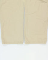 Vintage Y2K 00s Enyce Desert Khaki Grid Canvas Relaxed Fit Wide Leg Cargo Trousers - W36 L32