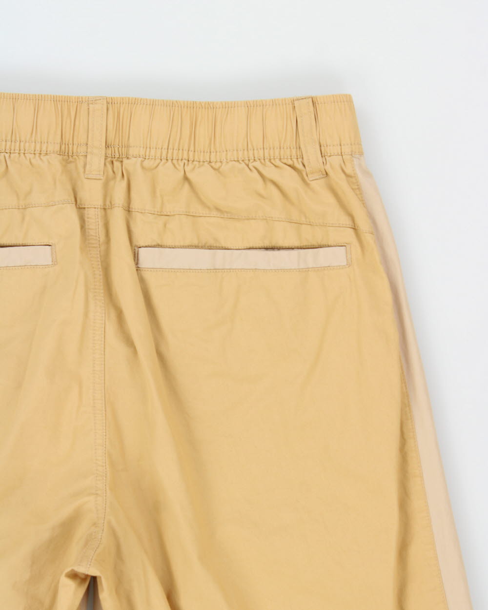 Obey Two-Tone Tan Khaki Lightweight Canvas Relaxed Wide Leg Adjustable Cargo Trousers - M