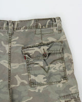 Vintage '03 Y2K Levi's Mid-Rise Woodland Camo Canvas Loose Straight Fit Cargo Trousers - W36 L30