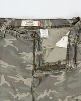 Vintage '03 Y2K Levi's Mid-Rise Woodland Camo Canvas Loose Straight Fit Cargo Trousers - W36 L30