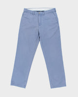 Vintage Y2K 00s Polo Ralph Lauren Stone Wash Blue Classic Fit Straight Leg Canvas Chino Trousers - W34 L32