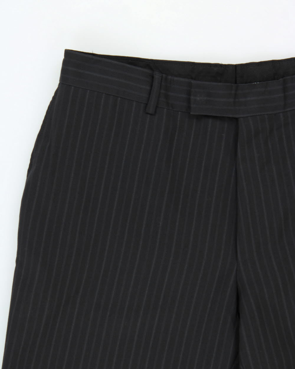 Vintage Y2K 00s Hugo Boss Striped Wool Relaxed Fit Straight Leg Suit Trousers - W33 L31