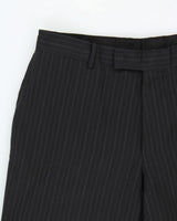Vintage Y2K 00s Hugo Boss Striped Wool Relaxed Fit Straight Leg Suit Trousers - W33 L31