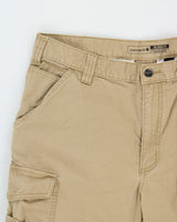 Vintage Carhartt Khaki Rugged Flex Relaxed Fit Canvas Straight Leg Cargo Trousers - W36 L33