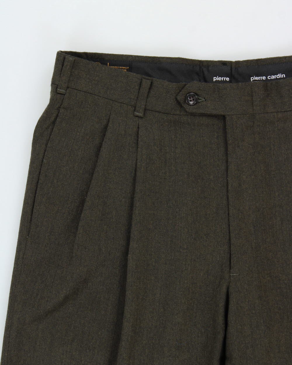 Vintage Pierre Cardin Relaxed Fit Pleated Wool Trousers - W33 L29