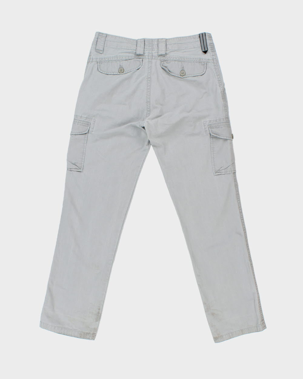 Vintage Oakley Pale Grey Canvas Regular Fit Straight Leg Cargo Trousers - W32 L32