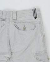 Vintage Oakley Pale Grey Canvas Regular Fit Straight Leg Cargo Trousers - W32 L32