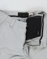 Vintage Oakley Pale Grey Canvas Regular Fit Straight Leg Cargo Trousers - W32 L32
