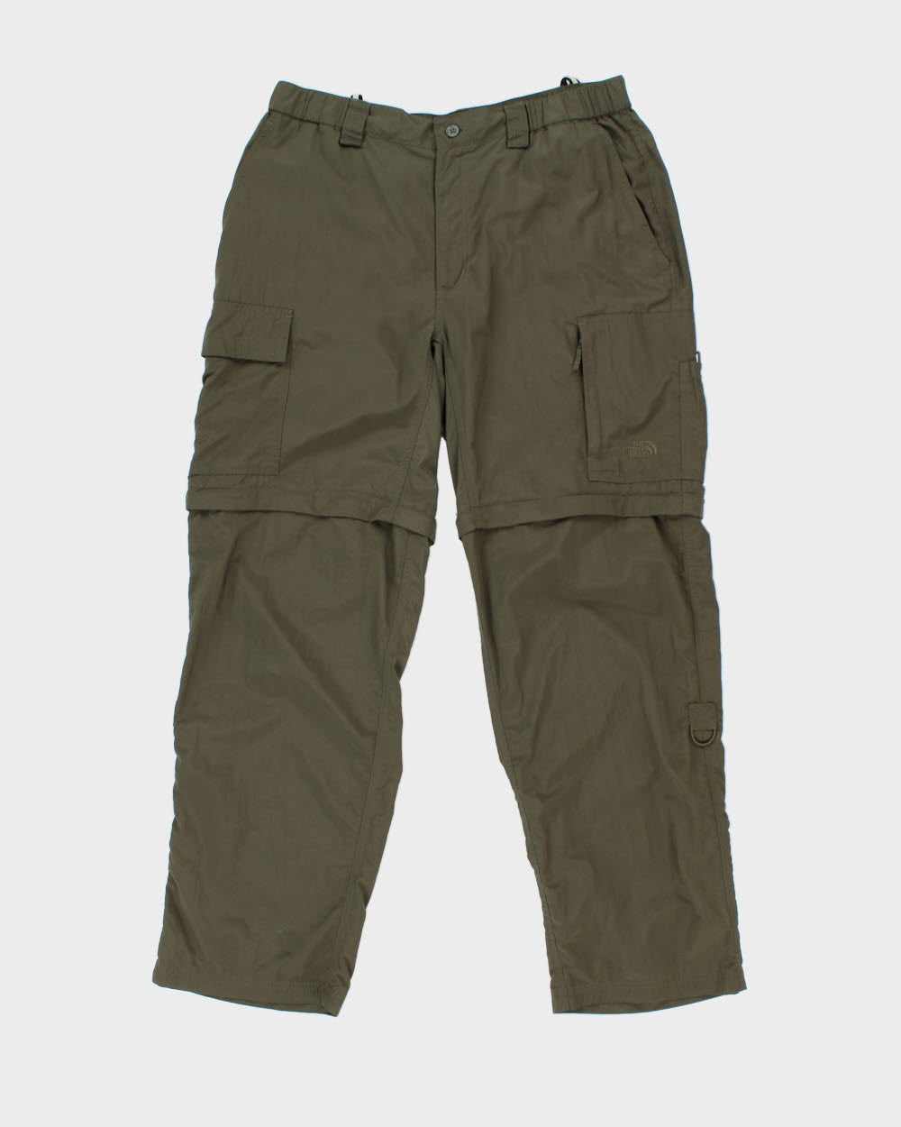 Vintage The North Face Khaki Soft Shell Convertible Relaxed Straight Leg Hiking Trousers - L