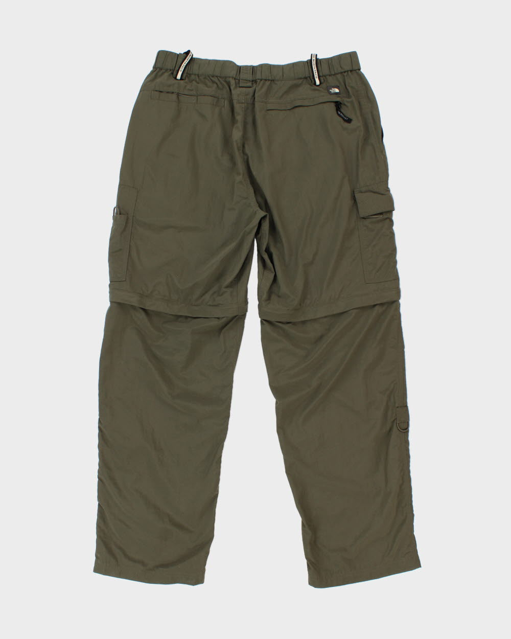 Vintage The North Face Khaki Soft Shell Convertible Relaxed Straight Leg Hiking Trousers - L