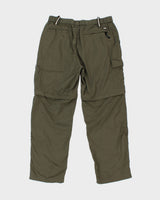 Vintage The North Face Khaki Soft Shell Convertible Relaxed Straight Leg Hiking Trousers - L