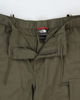 Vintage The North Face Khaki Soft Shell Convertible Relaxed Straight Leg Hiking Trousers - L
