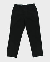 Vintage Y2K 00s Polo Ralph Lauren Black Classic Chino Relaxed Fit Straight Leg 'Prospect Pant' Trousers - W35 L32
