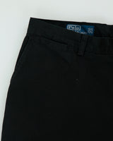 Vintage Y2K 00s Polo Ralph Lauren Black Classic Chino Relaxed Fit Straight Leg 'Prospect Pant' Trousers - W35 L32
