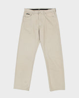 Vintage 1990s Hugo Boss Desert Khaki Lightweight Relaxed Straight Leg Trousers - W33 L32