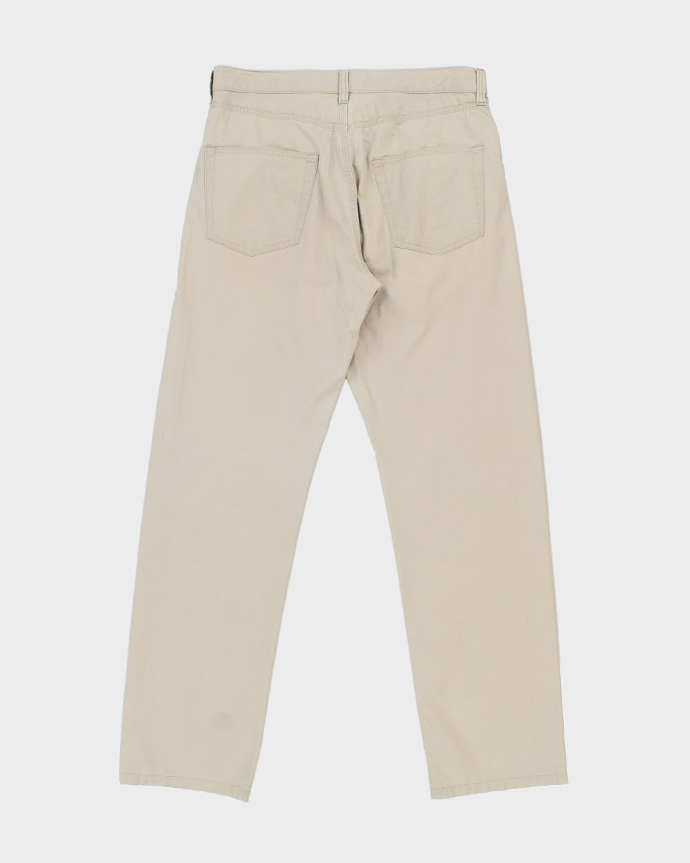 Vintage 1990s Hugo Boss Desert Khaki Lightweight Relaxed Straight Leg Trousers - W33 L32