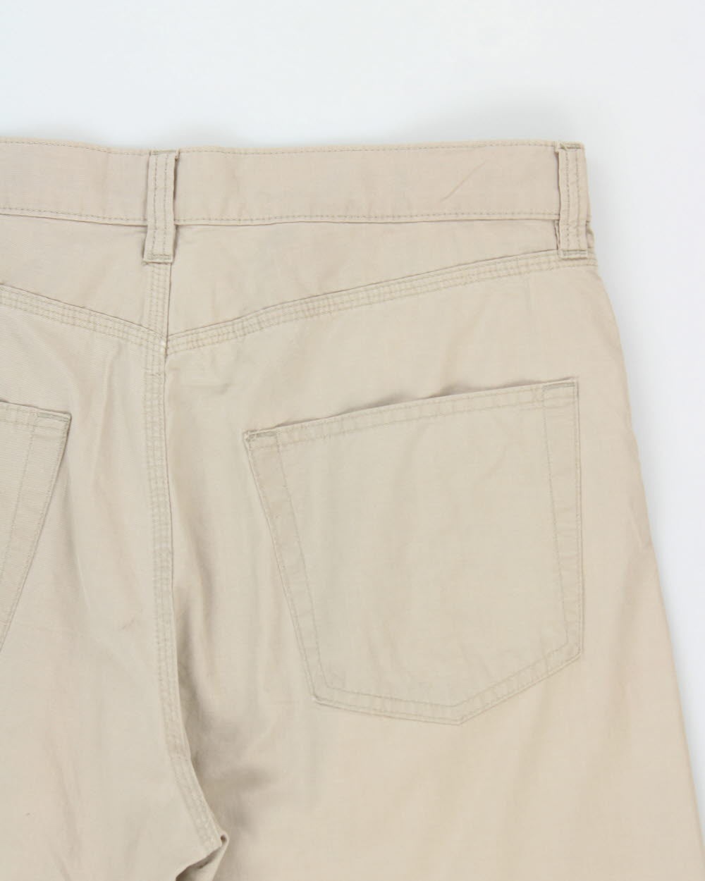Vintage 1990s Hugo Boss Desert Khaki Lightweight Relaxed Straight Leg Trousers - W33 L32