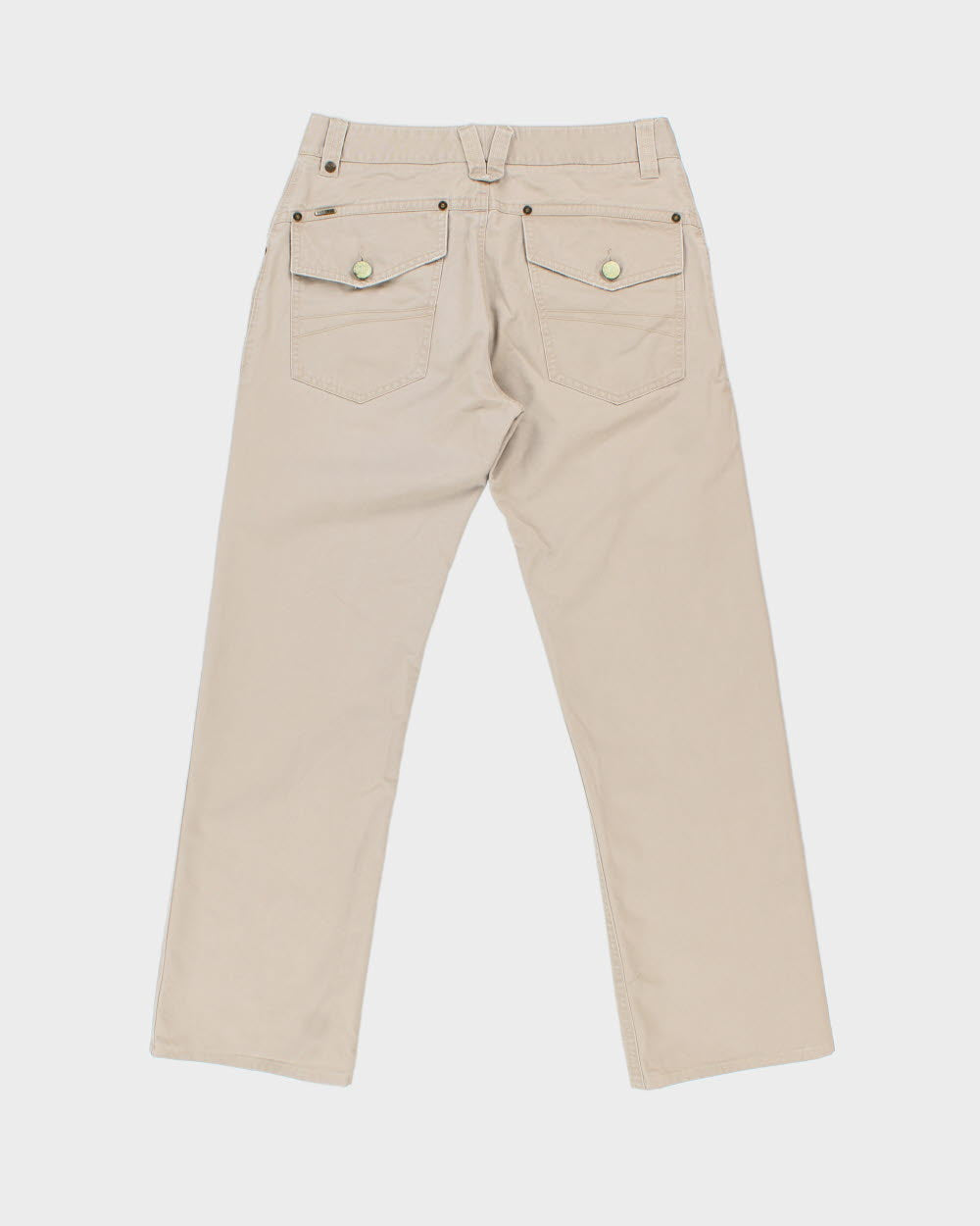 Vintage Y2K 00s Tommy Hilfiger Denim Desert Khaki Flap Pocket Straight Leg Trousers - W31 L30