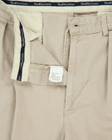 Vintage 1990s Polo Ralph Lauren Khaki Double Pleated Made In USA Relaxed Fit Chino Trousers - W32 L31