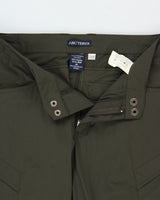 Vintage Y2K 00s Arc'teryx Khaki Gamma Mid-Rise Soft Shell Relaxed Fit Straight Leg Hiking Trousers - W32 L30
