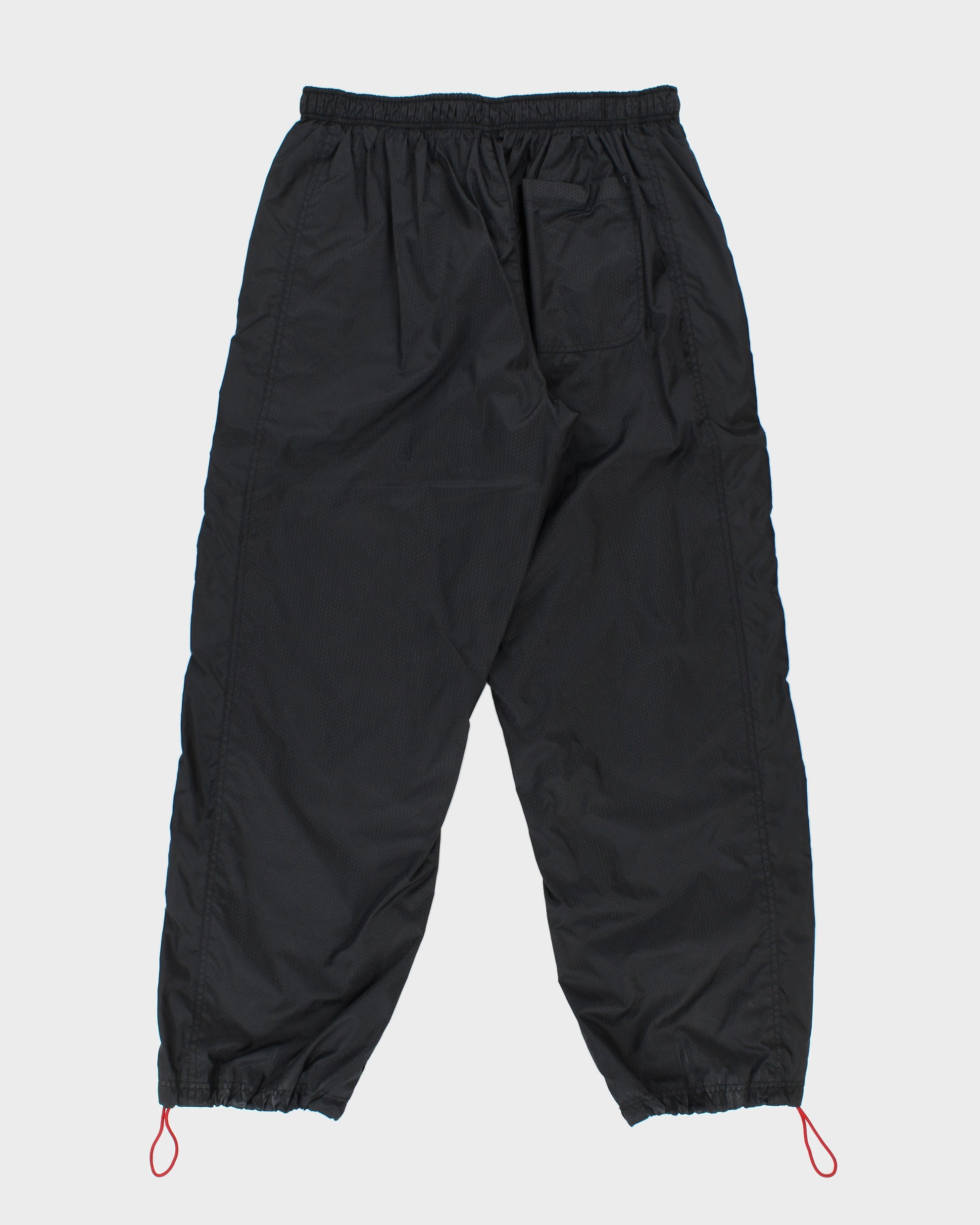 Vintage 2001 Y2K Nike Honeycomb Shell Adjustable Relaxed Fit Wide Leg Tech Tracksuit Bottoms - L