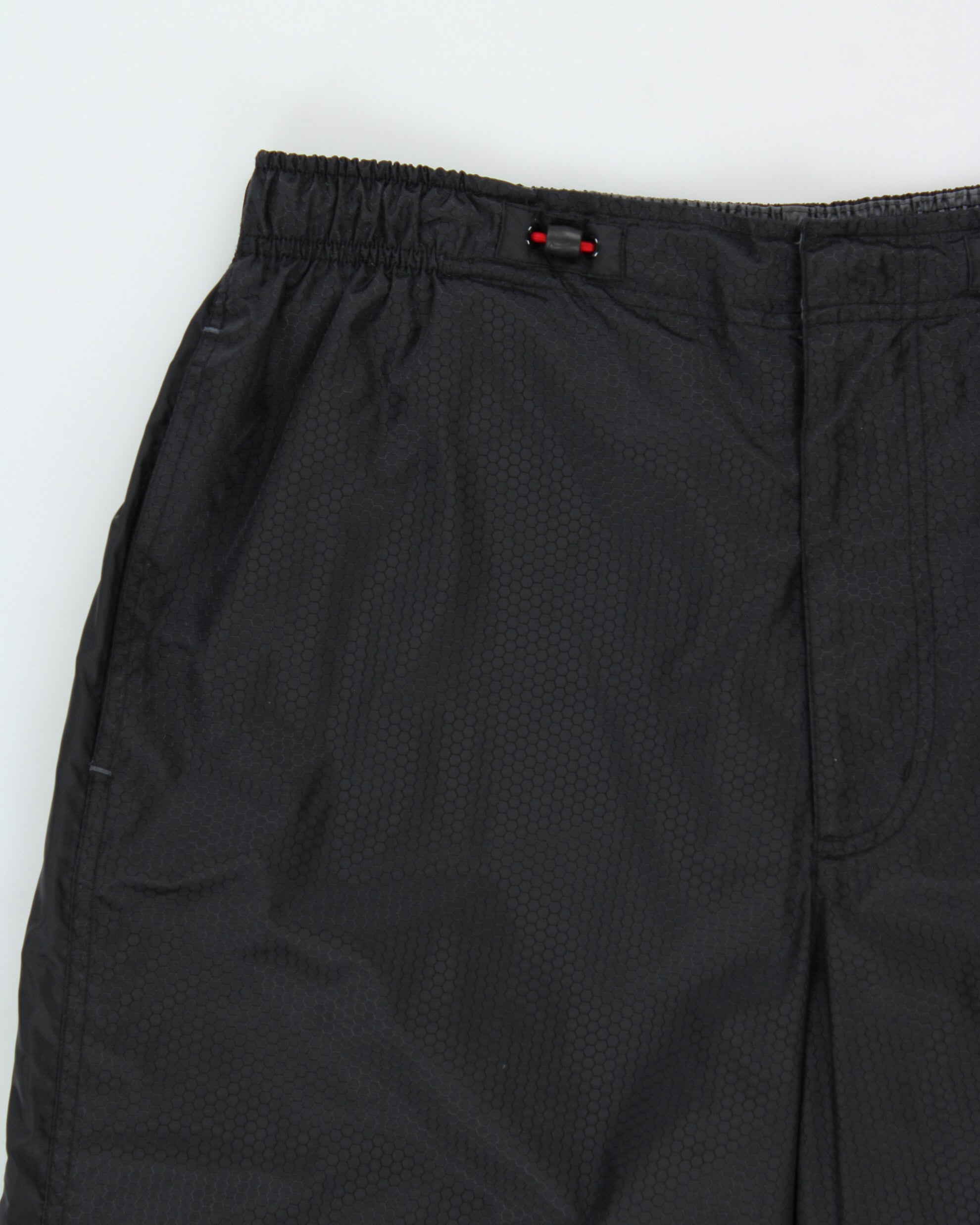 Vintage 2001 Y2K Nike Honeycomb Shell Adjustable Relaxed Fit Wide Leg Tech Tracksuit Bottoms - L