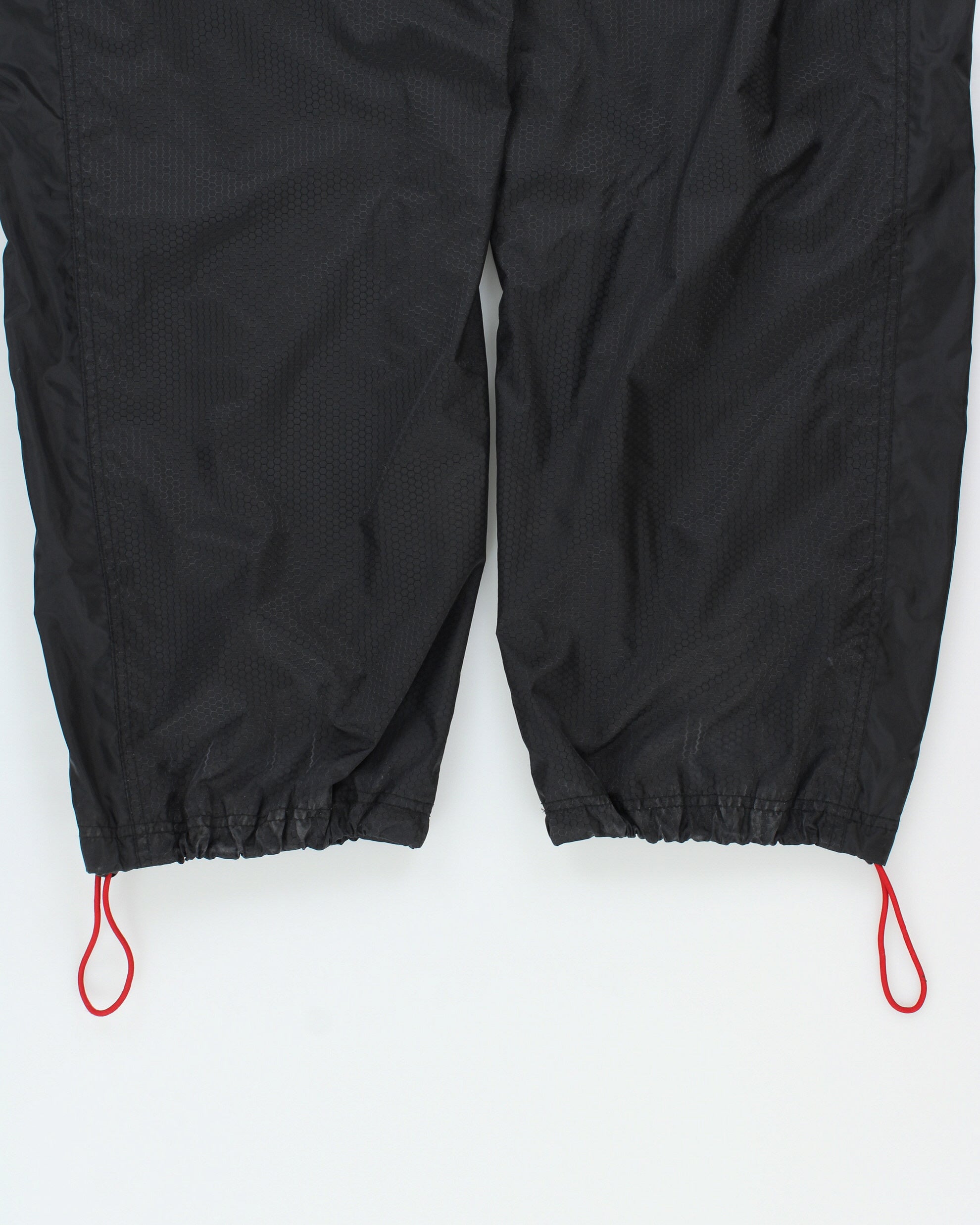 Vintage 2001 Y2K Nike Honeycomb Shell Adjustable Relaxed Fit Wide Leg Tech Tracksuit Bottoms - L