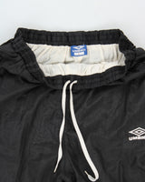 Vintage 1990s Umbro Classic Diamond Shell Relaxed Fit Zip Cuff Tracksuit Bottoms - L