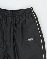 Vintage Y2K 00s Umbro Striped Shell Relaxed Fit Straight Leg Zip Cuff Tracksuit Bottoms - XL