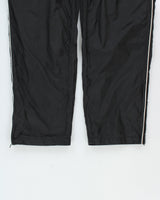 Vintage Y2K 00s Umbro Striped Shell Relaxed Fit Straight Leg Zip Cuff Tracksuit Bottoms - XL