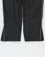 Vintage Y2K 00s Umbro Striped Shell Relaxed Fit Straight Leg Zip Cuff Tracksuit Bottoms - XL