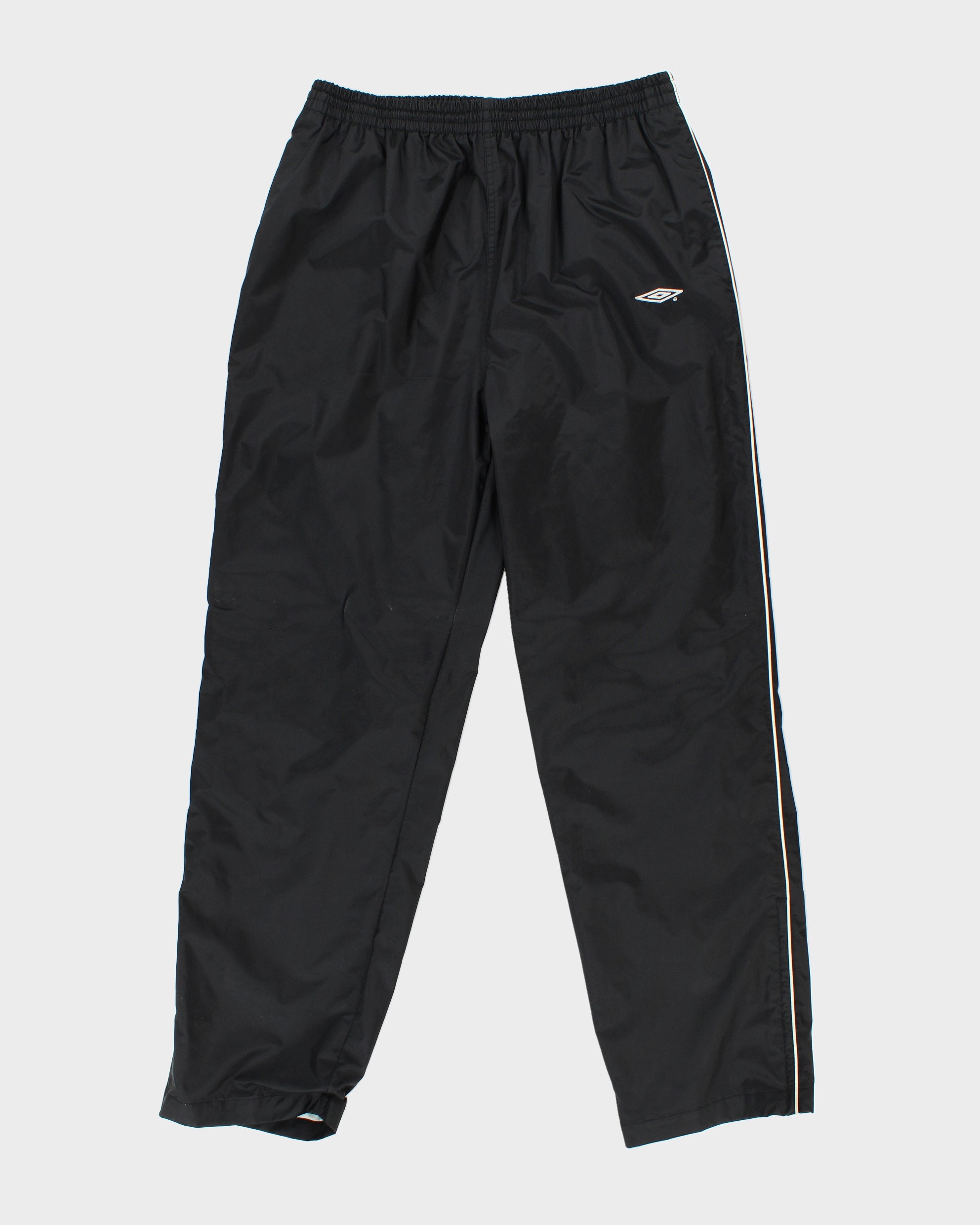 Vintage Y2K 00s Umbro Striped Shell Relaxed Fit Straight Leg Zip Cuff Tracksuit Bottoms - XL