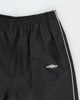 Vintage Y2K 00s Umbro Striped Shell Relaxed Fit Straight Leg Zip Cuff Tracksuit Bottoms - XL