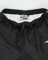 Vintage Y2K 00s Umbro Striped Shell Relaxed Fit Straight Leg Zip Cuff Tracksuit Bottoms - XL