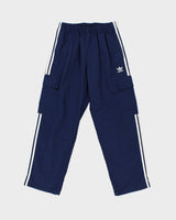 Adidas Originals Navy Shell Multi-Pocket Relaxed Fit Straight Leg 3-Stripe Tracksuit Bottoms - M