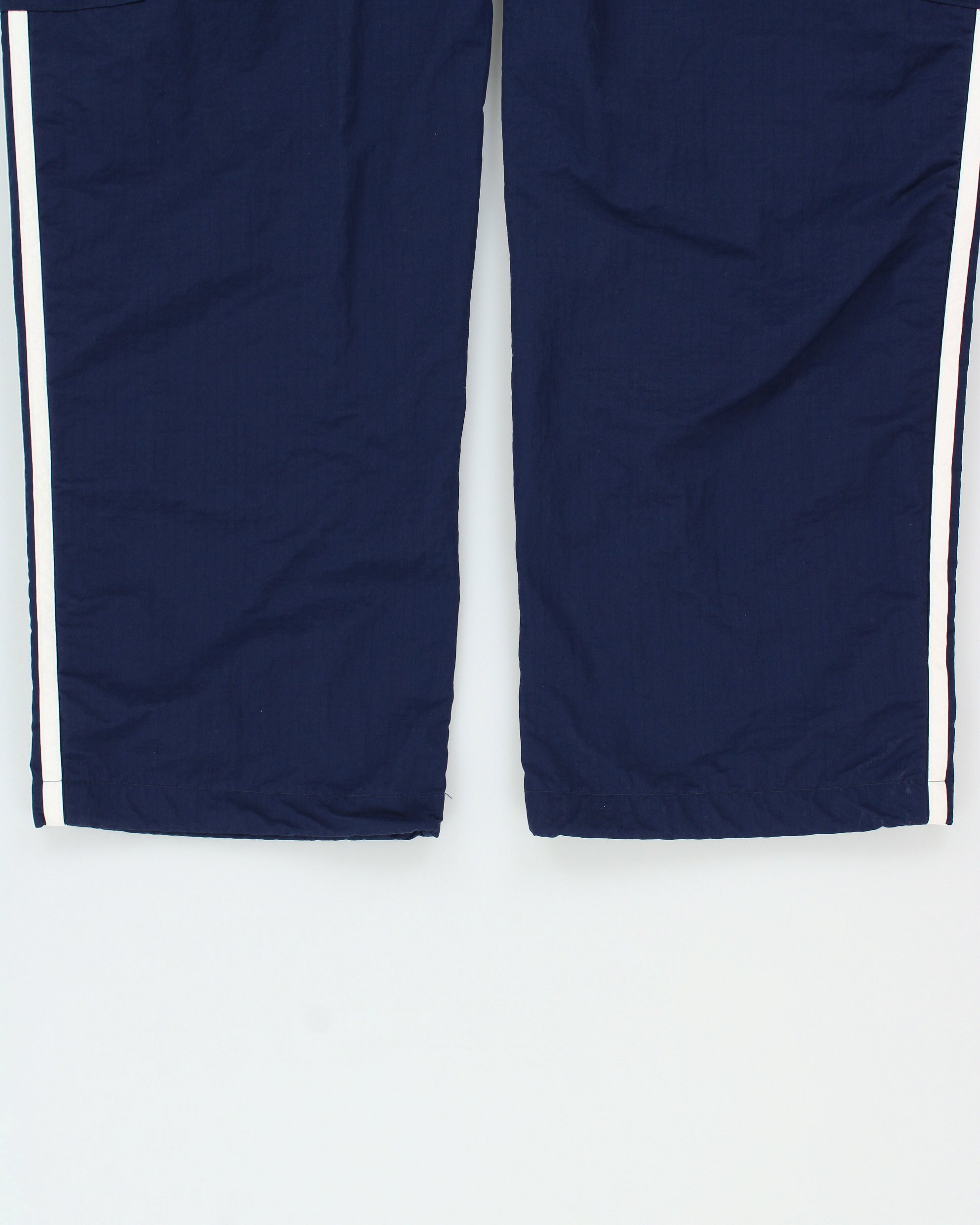 Adidas Originals Navy Shell Multi-Pocket Relaxed Fit Straight Leg 3-Stripe Tracksuit Bottoms - M