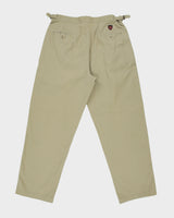 Vintage 1990s Polo Ralph Lauren Golf Khaki Double Pleated Adjustable Relaxed Fit Canvas Chino Trousers - W36 L31