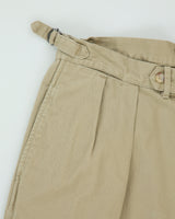Vintage 1990s Polo Ralph Lauren Golf Khaki Double Pleated Adjustable Relaxed Fit Canvas Chino Trousers - W36 L31
