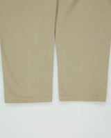 Vintage 1990s Polo Ralph Lauren Golf Khaki Double Pleated Adjustable Relaxed Fit Canvas Chino Trousers - W36 L31