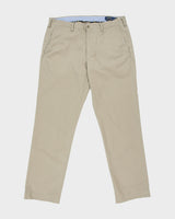 Vintage Polo Ralph Lauren Khaki Stretch Straight Fit Classic Twill Chino Trousers - W36 L32
