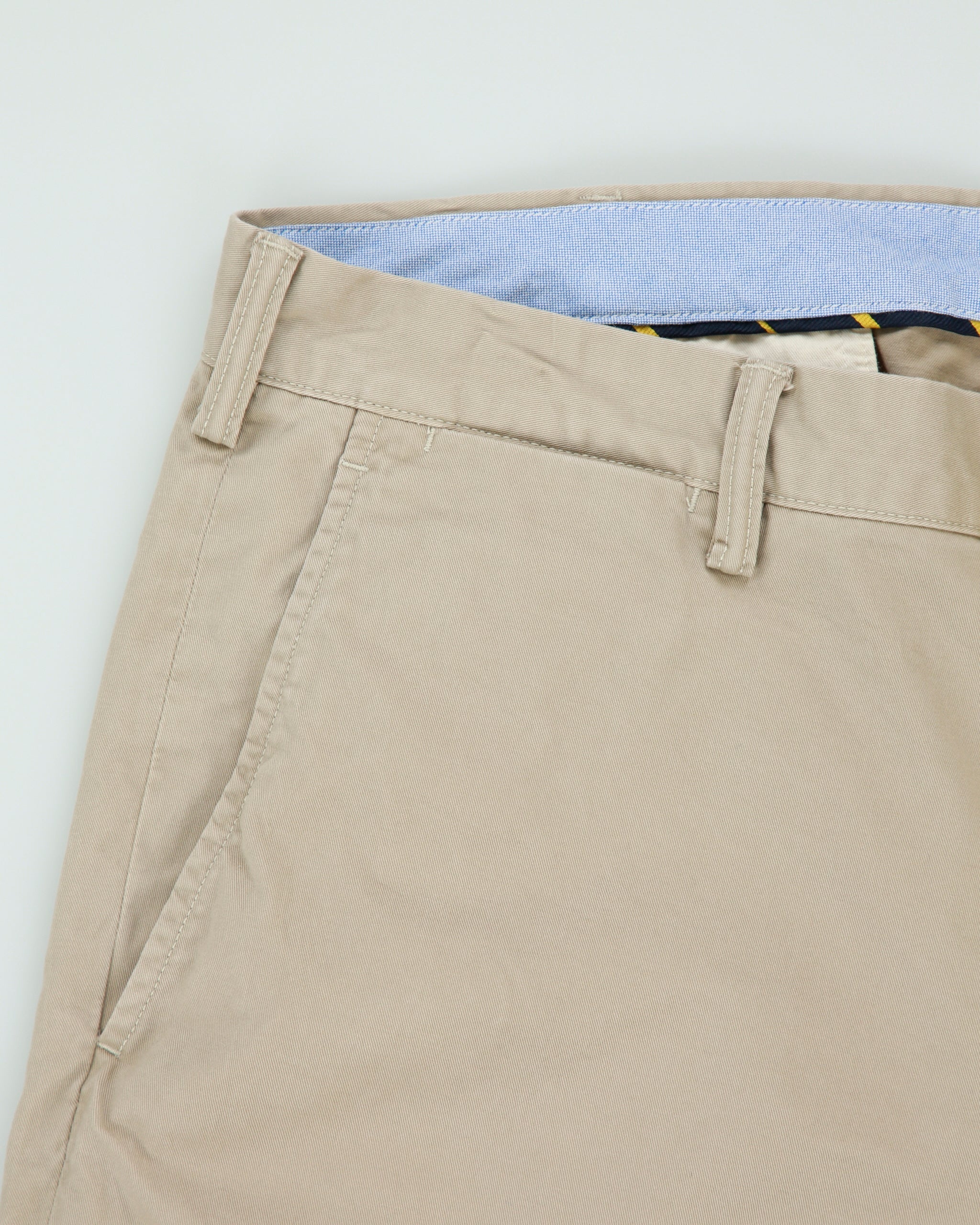 Vintage Polo Ralph Lauren Khaki Stretch Straight Fit Classic Twill Chino Trousers - W36 L32