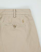 Vintage Polo Ralph Lauren Khaki Stretch Straight Fit Classic Twill Chino Trousers - W36 L32