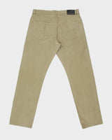 Vintage 2001 Y2K Hugo Boss Khaki 'Montana' Mid-Rise Striped Canvas Straight Leg Trousers - W36 L33
