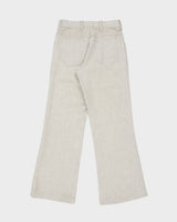 Vintage 1970s Hessian Linen Blend Made In USA Mid-Rise Straight Leg Bootcut Flare Trousers - W28 L31