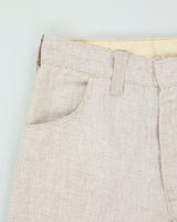 Vintage 1970s Hessian Linen Blend Made In USA Mid-Rise Straight Leg Bootcut Flare Trousers - W28 L31