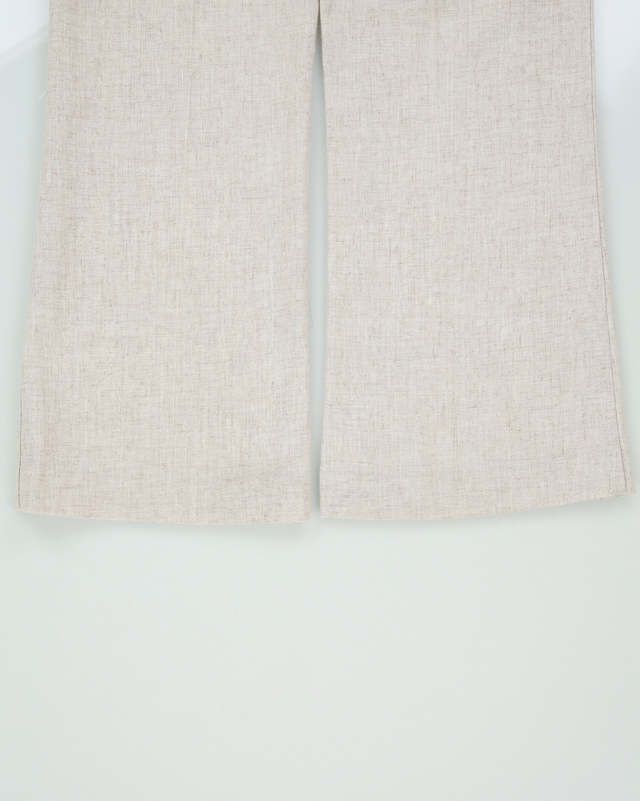 Vintage 1970s Hessian Linen Blend Made In USA Mid-Rise Straight Leg Bootcut Flare Trousers - W28 L31