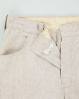 Vintage 1970s Hessian Linen Blend Made In USA Mid-Rise Straight Leg Bootcut Flare Trousers - W28 L31