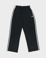 Vintage Y2K 00s Adidas Classic 3-Stripe Satin Wide Leg Tracksuit Bottoms - M