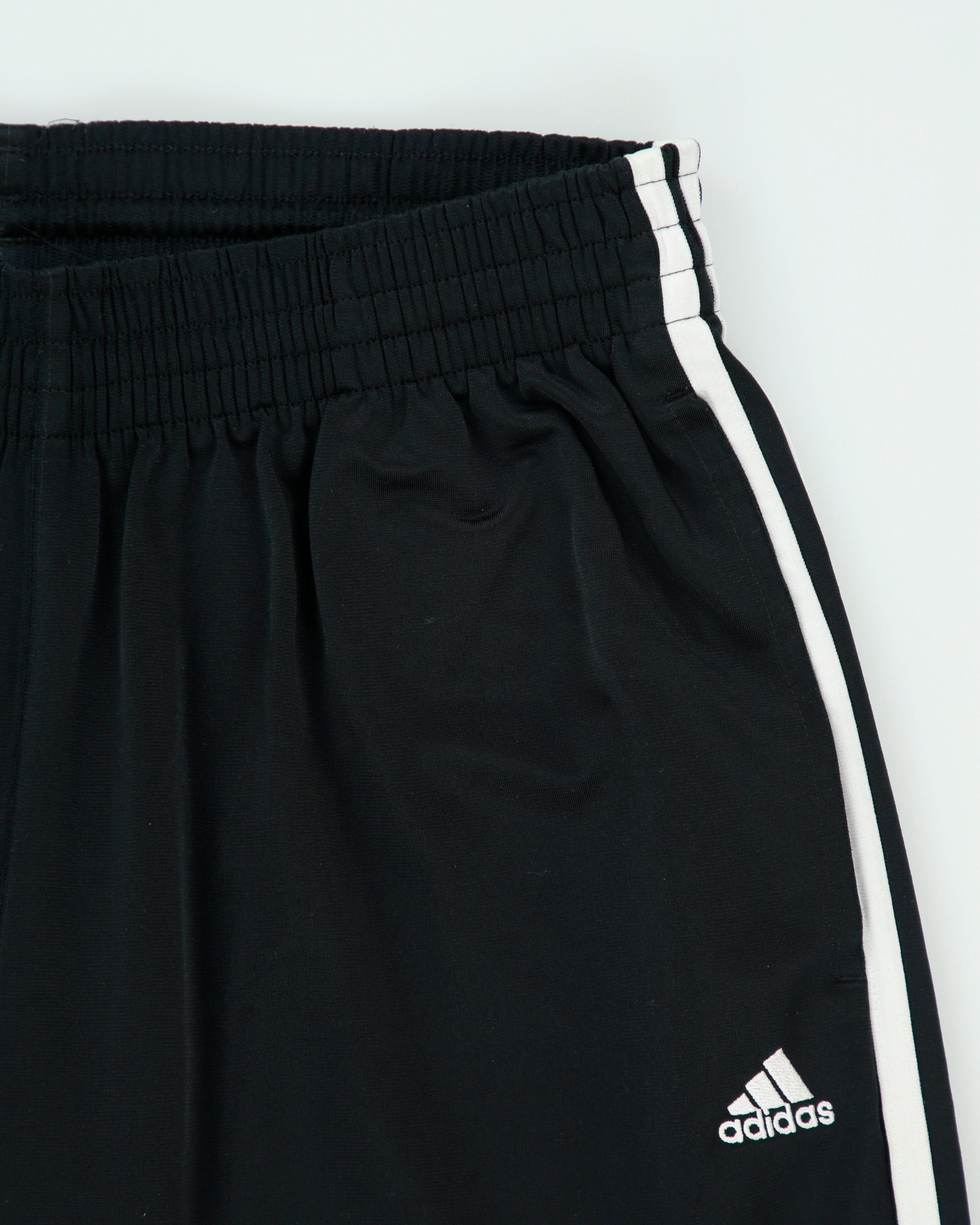 Vintage Y2K 00s Adidas Classic 3-Stripe Satin Wide Leg Tracksuit Bottoms - M
